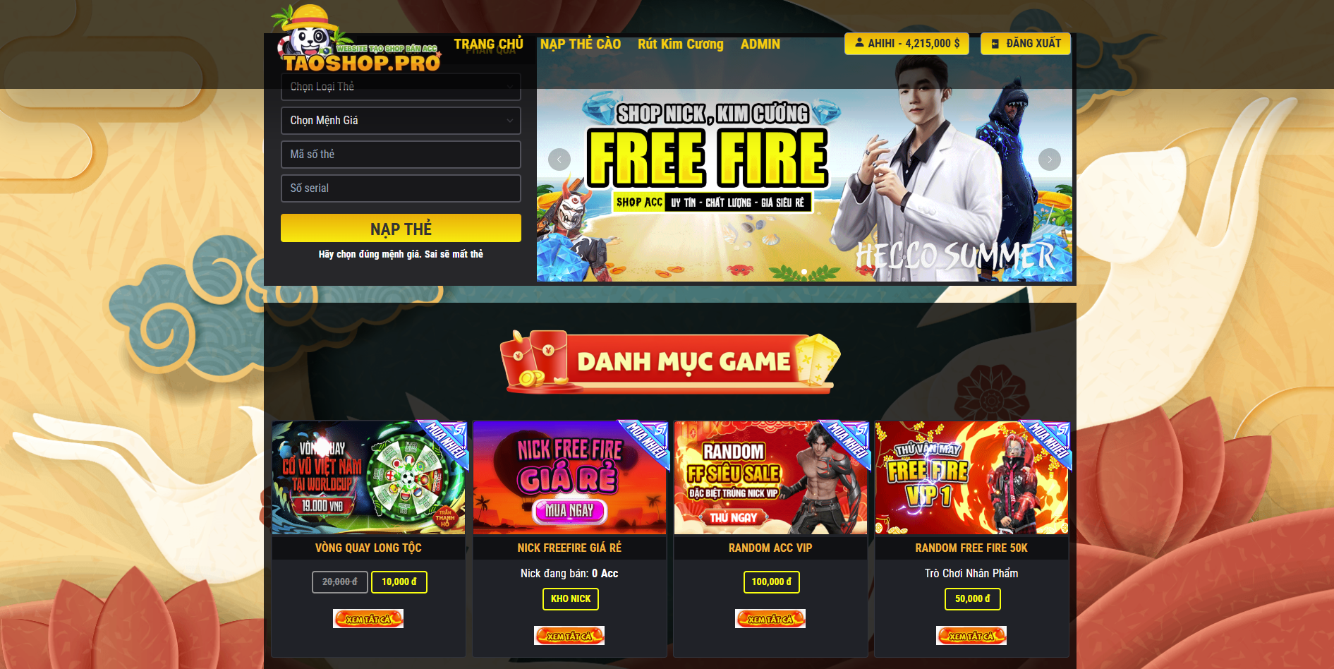 CODE SHOP ACC GAME 1